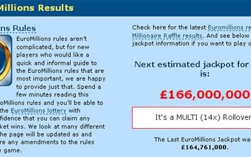 The Pan-European lottery, Euromillions