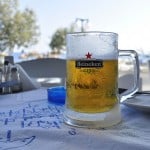 Beer at Zakynthos Islands Beach in Greece holiday