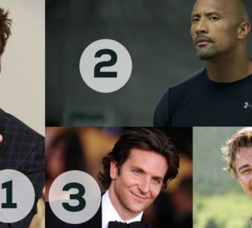 Robert Downey Jr., Dwayne Johnson, Bradley Cooper, and Leonardo DiCaprio