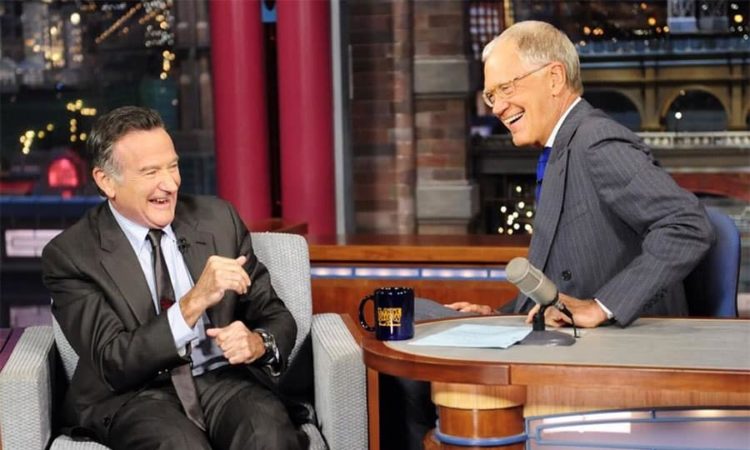 David Letterman with Robin Williams