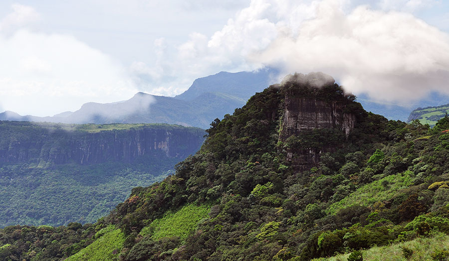 Knuckles Mountain Range in Sri Lanka