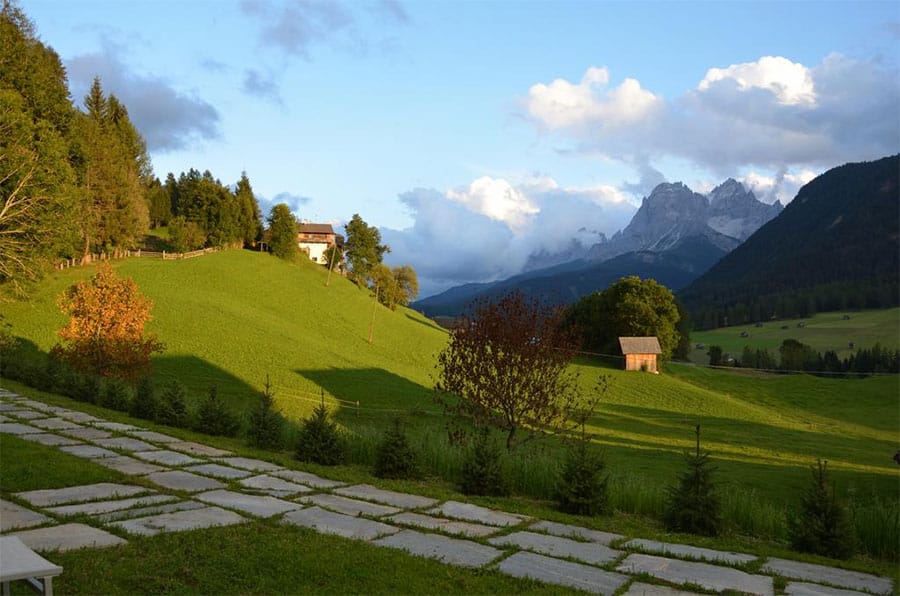 Dolomite Mountains - village of Sesto Italy