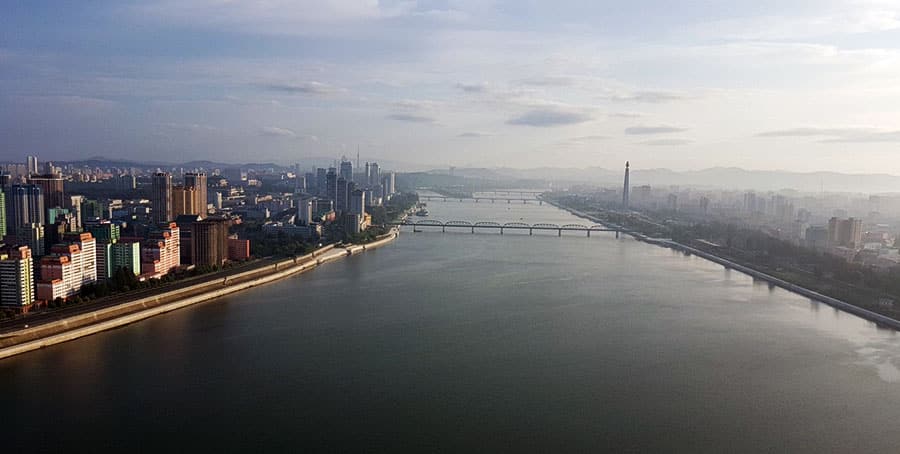 Taedong River, Pyongyang, North Korea