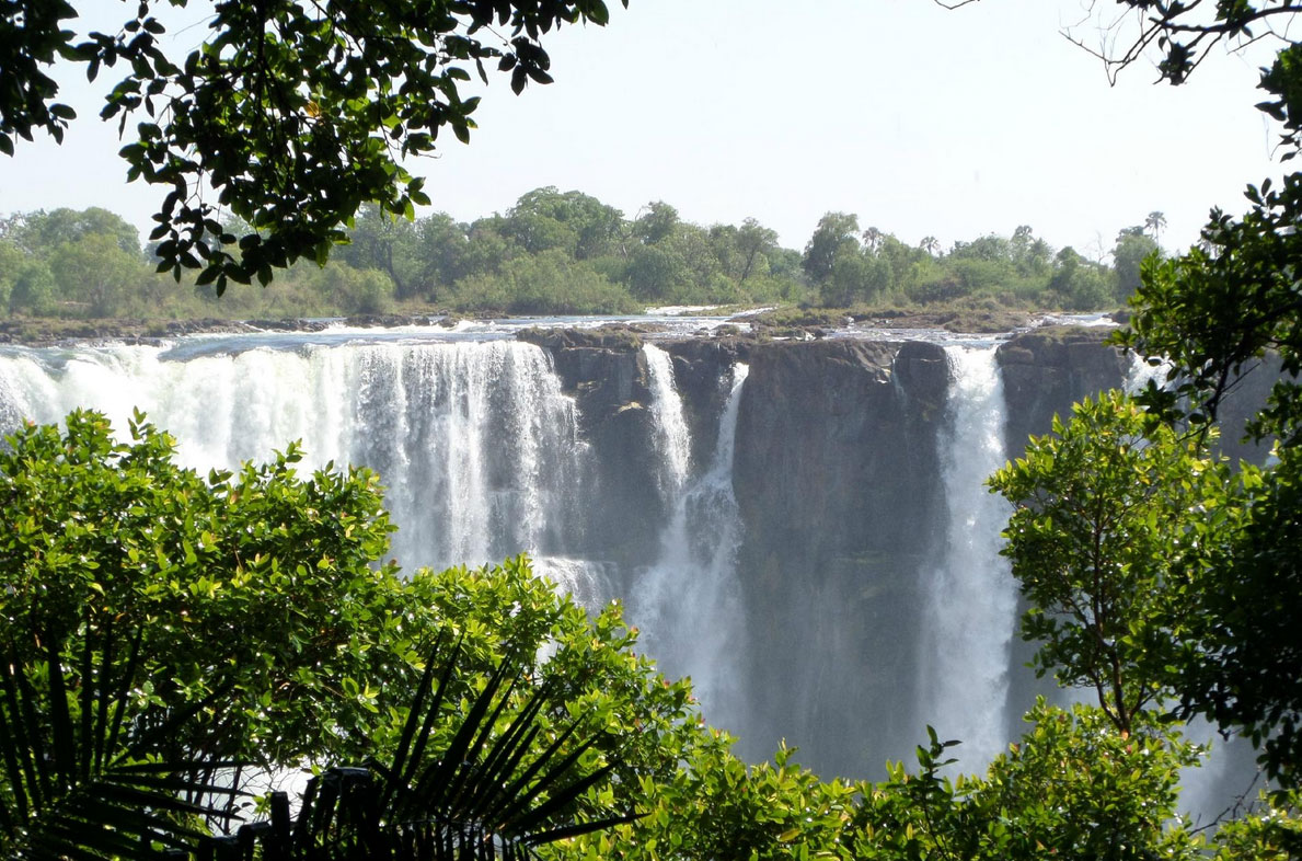Victoria Falls at the border between Zambia and Zimbabwe