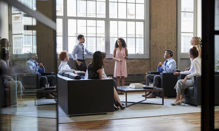 Business team meeting in an office