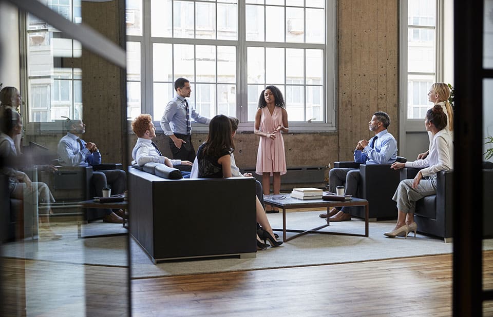 Business team meeting in an office