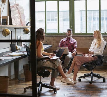 Business team meeting in an office