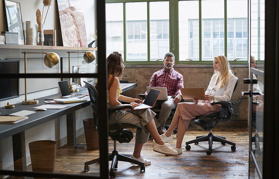 Business team meeting in an office