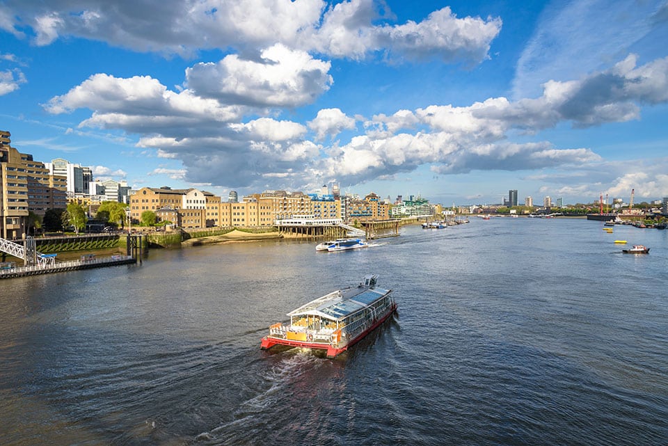  River Thames in London UK