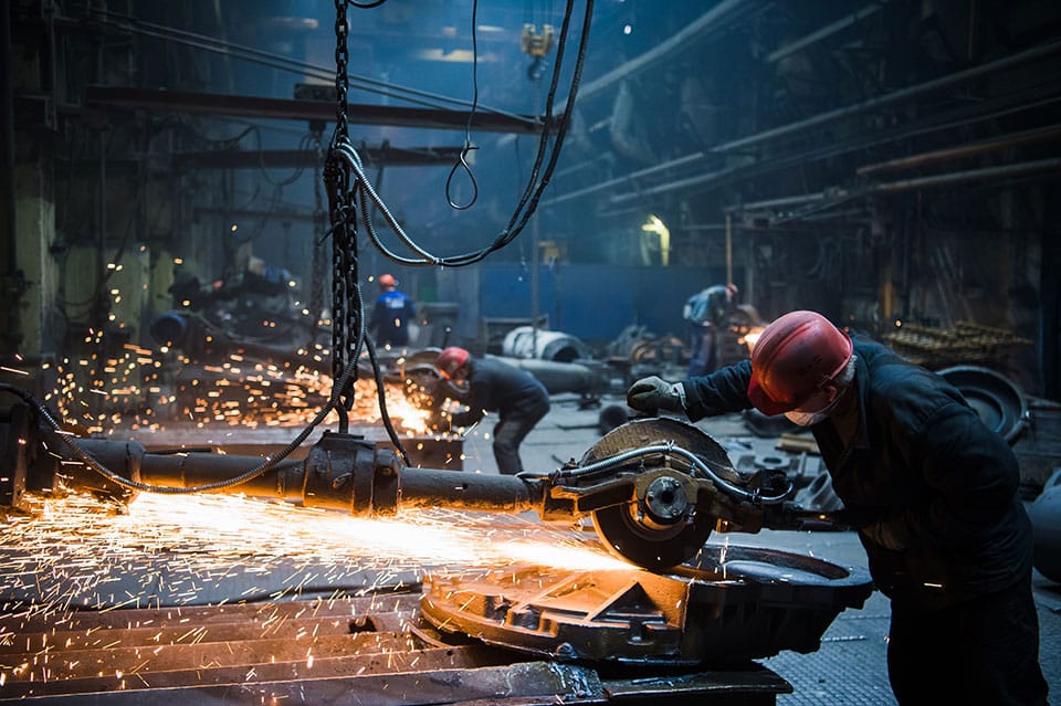 steel in factory