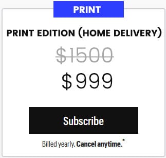 Print Edition (Home Delivery)