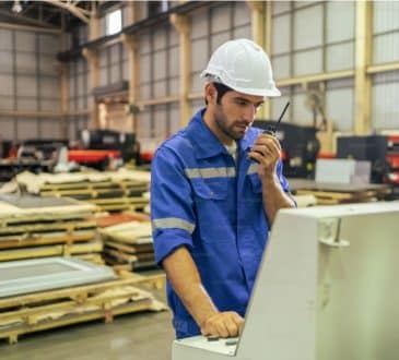 industrial worker work in manufacturing plant.