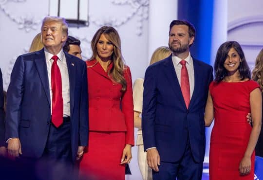 Donald John Trump, Melania Trump, JD Vance, and Usha Vance